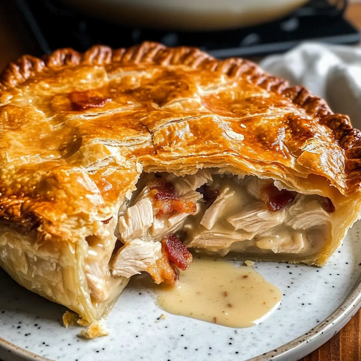 Hühnchen und Speck Pie für dein Wohlfühlessen