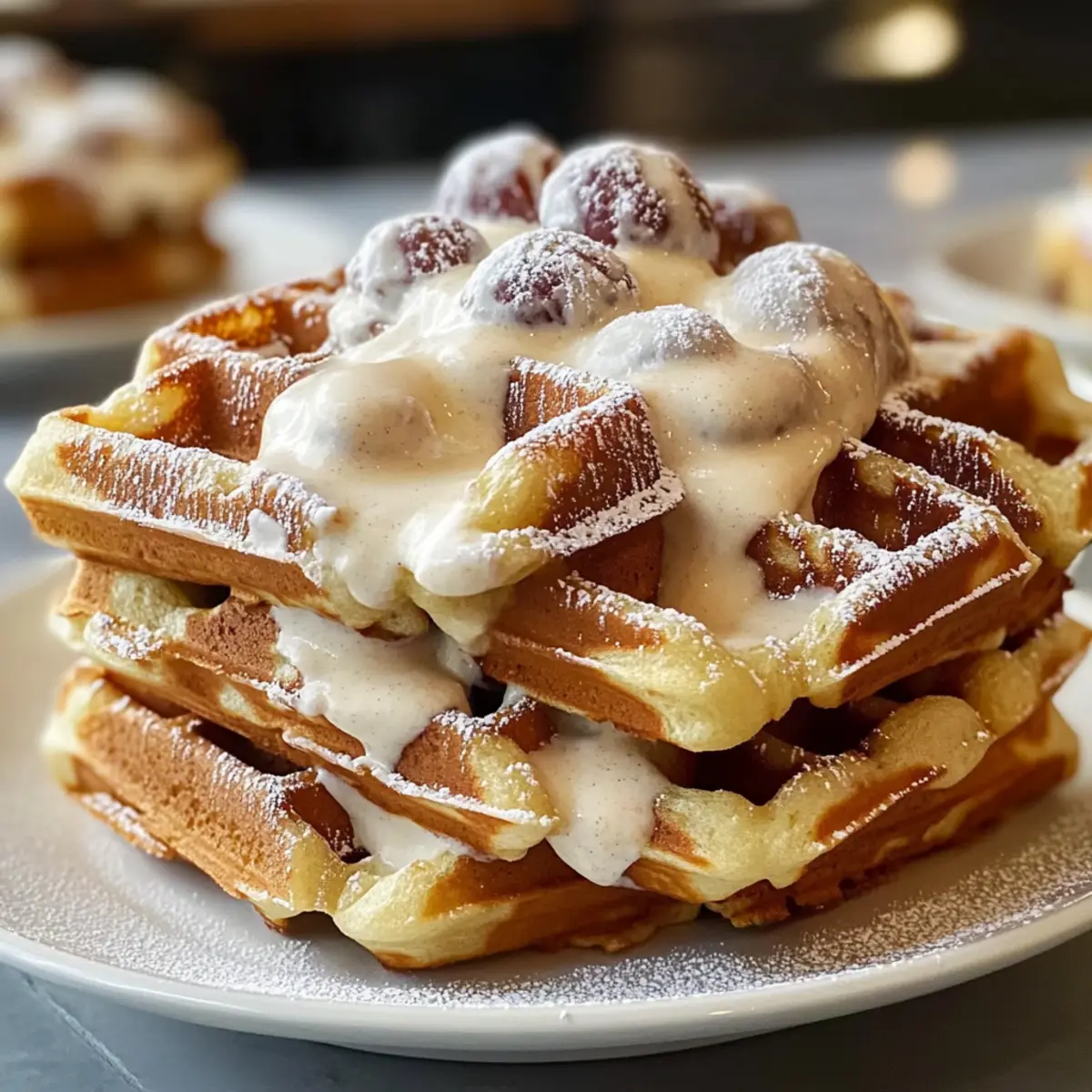 Zimtschnecken Waffeln Frischkäse für jeden Tag