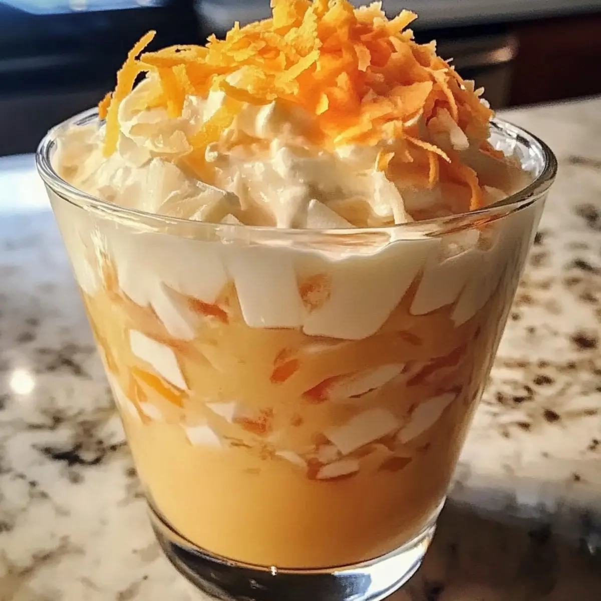 Kokosnuss Orange Glühen für tropische Freude