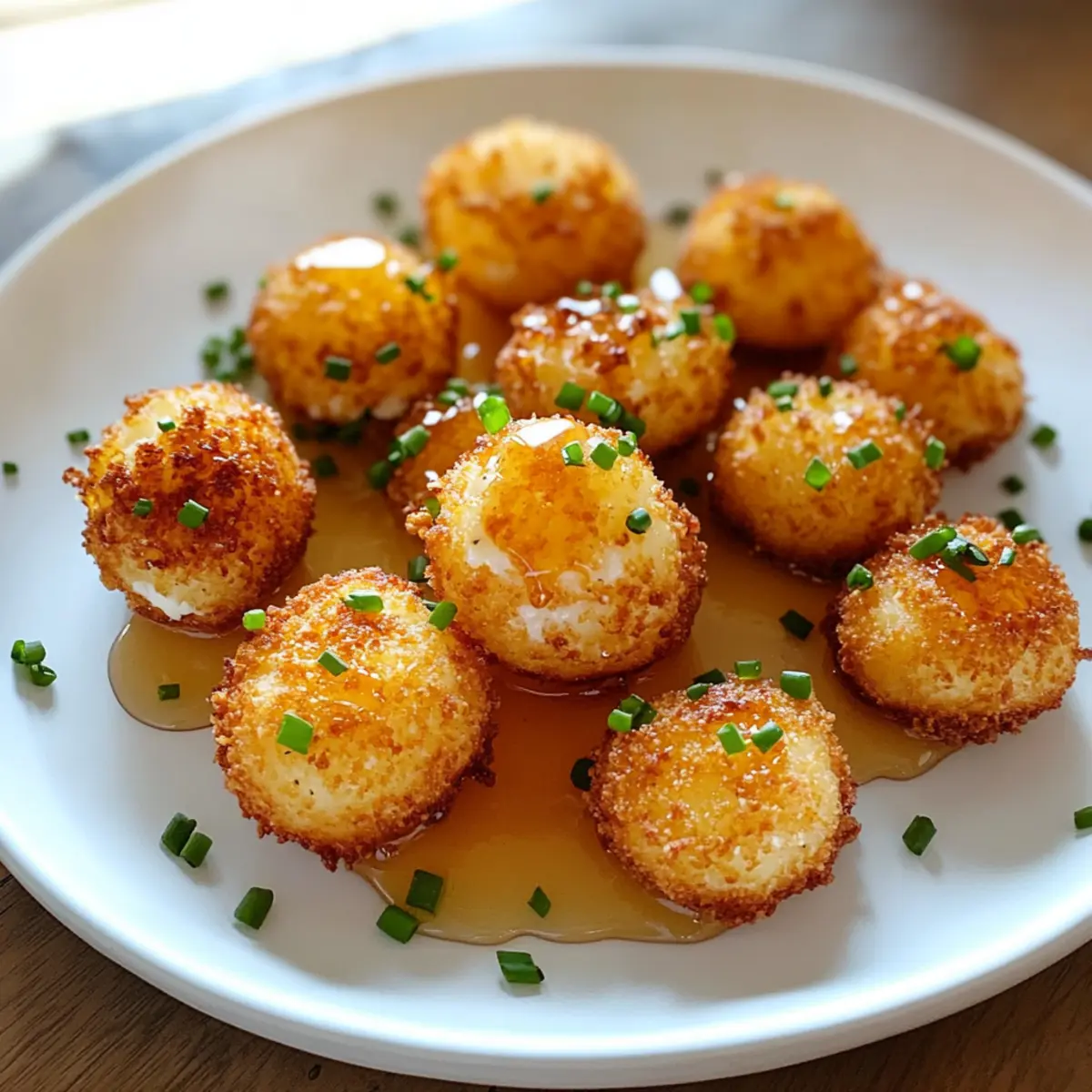 Knusprige Ziegenkäsebällchen mit Honig für Feste