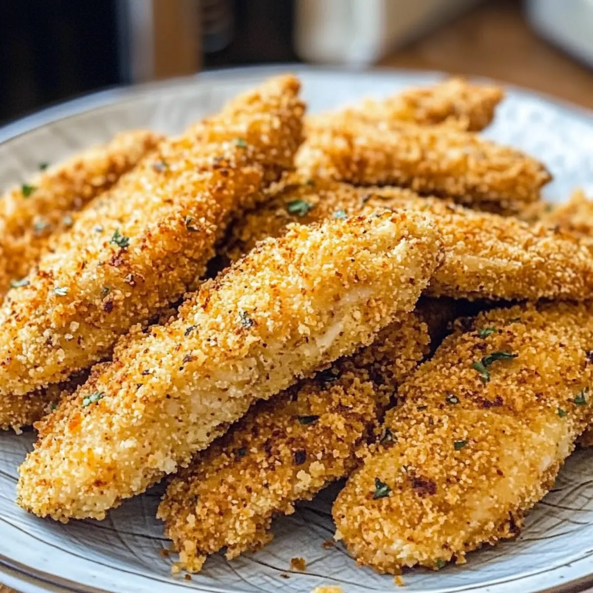 Knusprige Hähnchenstreifen im Ofen zubereitet