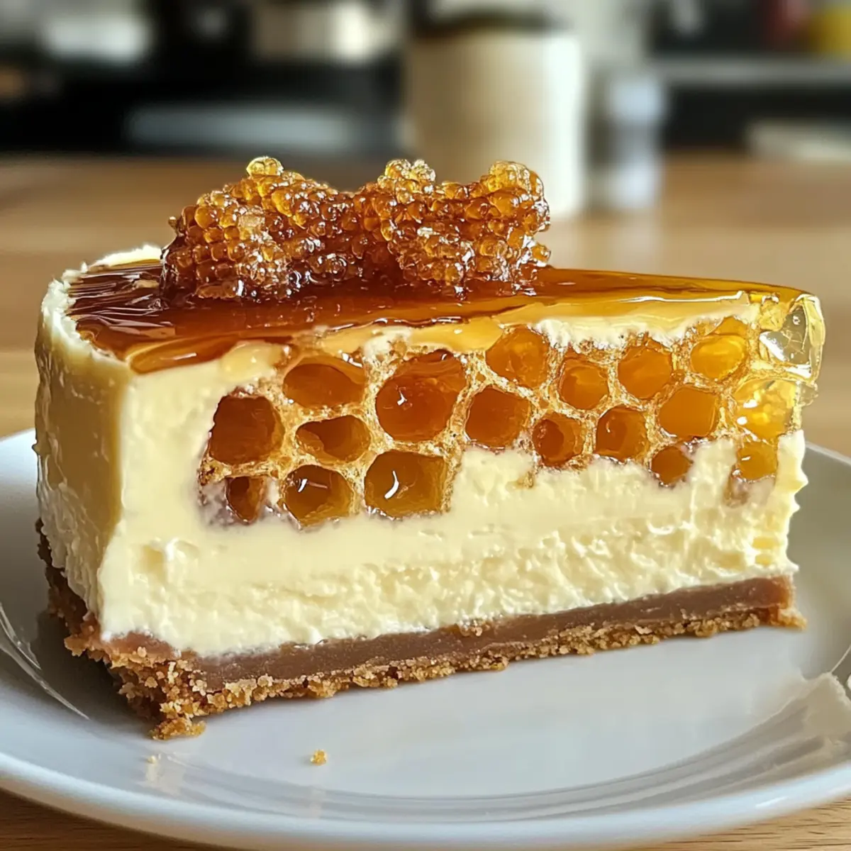 Knuspriger & Cremiger Honigwaben Käsekuchen Genuss