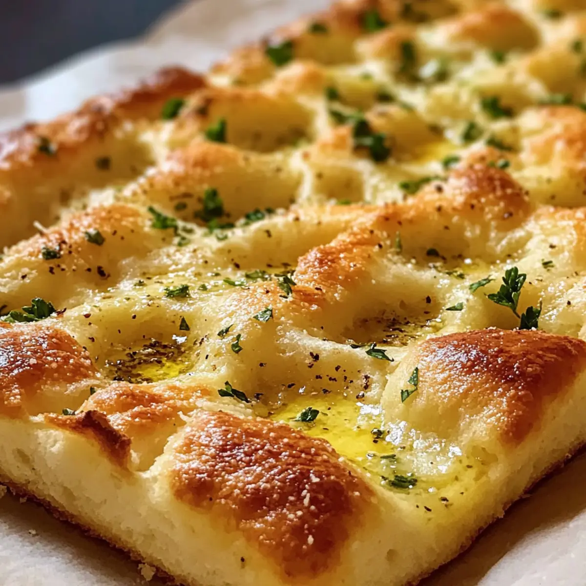 Knoblauchbutter-Focaccia für perfekten Genuss