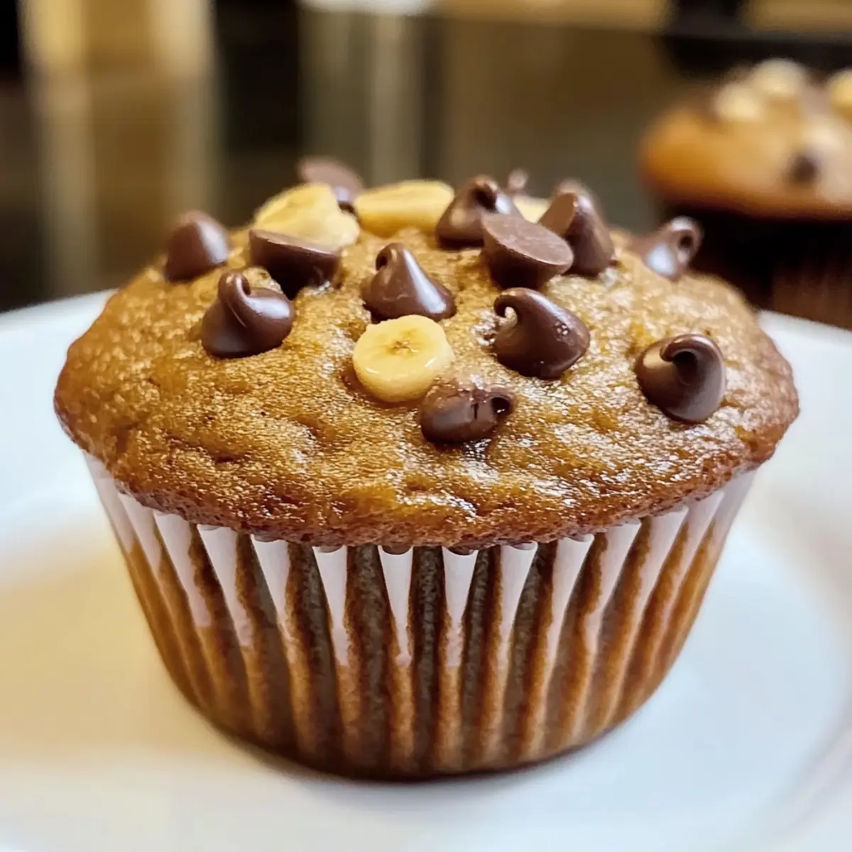 Gesunde Erdnussbutter Bananen Muffins für jeden Tag
