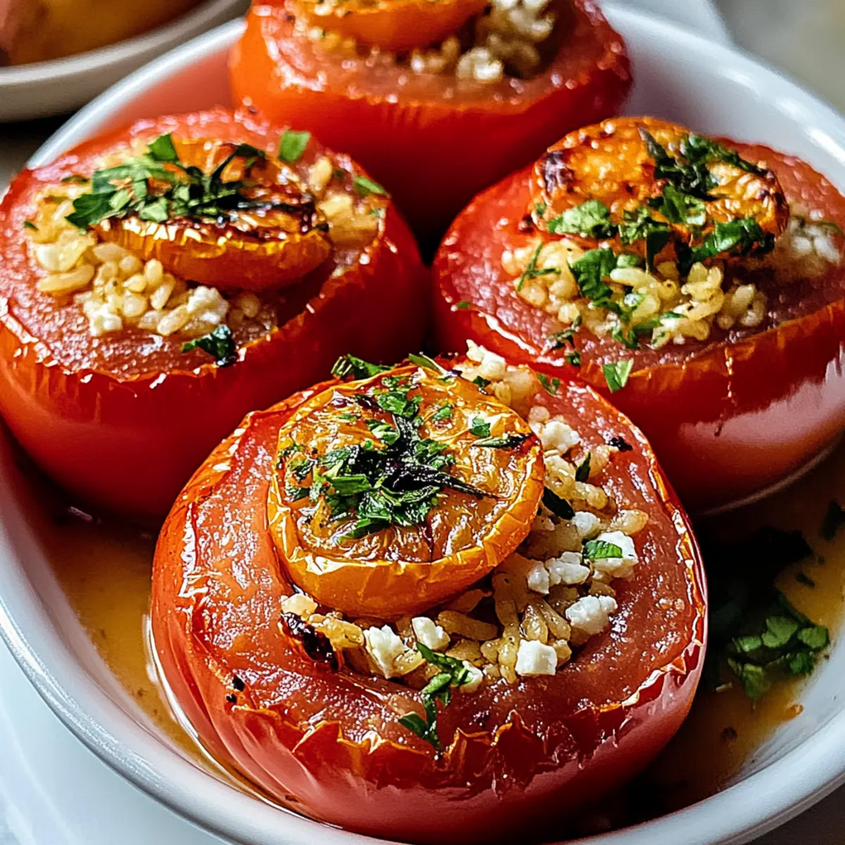 Griechische gefüllte Tomaten einfach und lecker