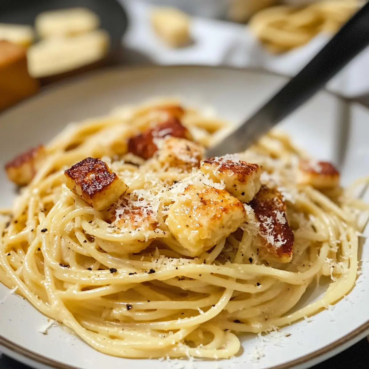 Halloumi Carbonara: Cremig und vegetarisch genießen