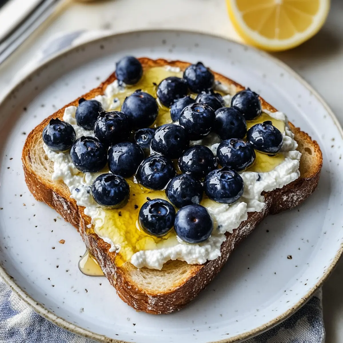 Zitronen-Blaubeer-Ricotta-Toast für jeden Tag