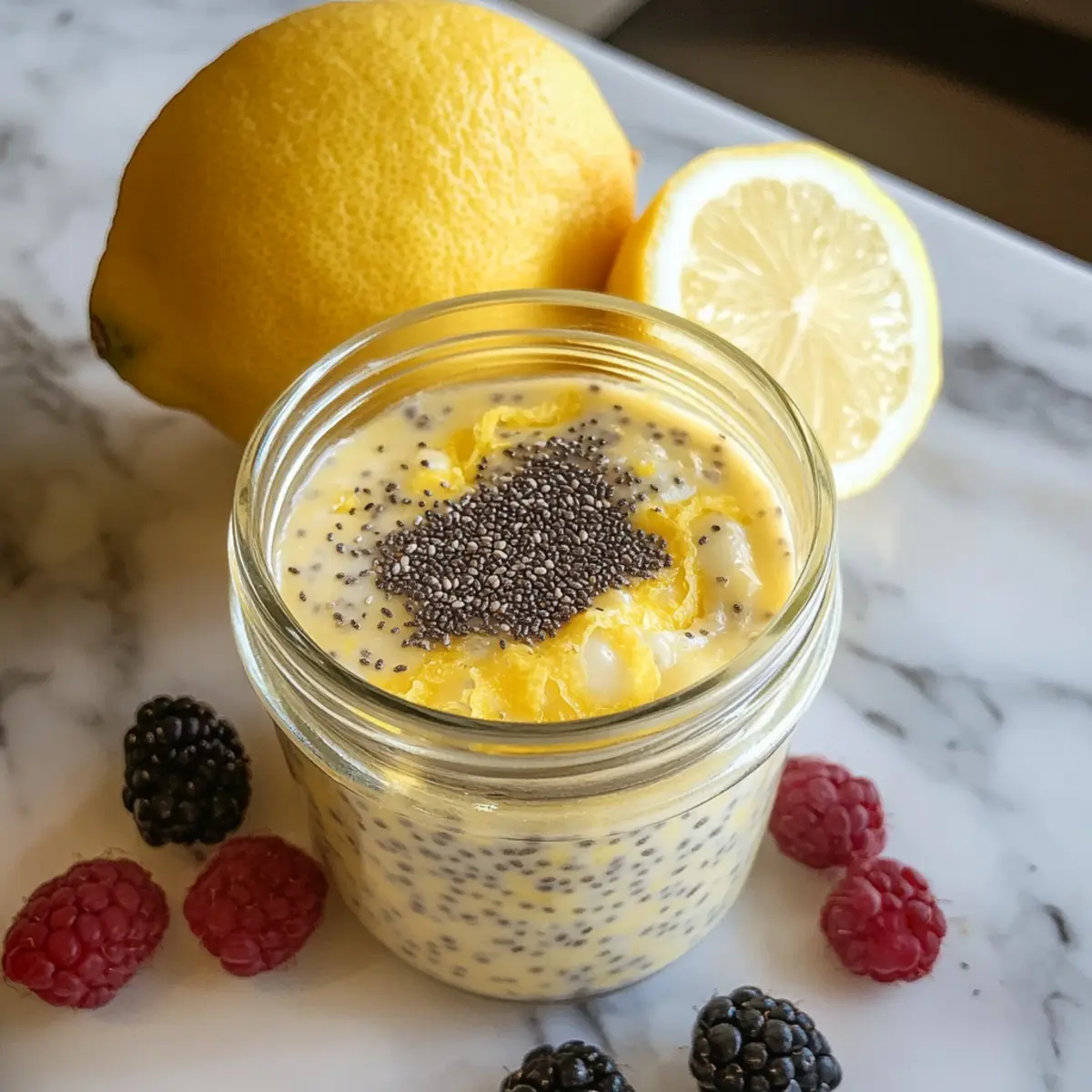 Zitronencreme Chia Pudding für gesunde Naschkatzen