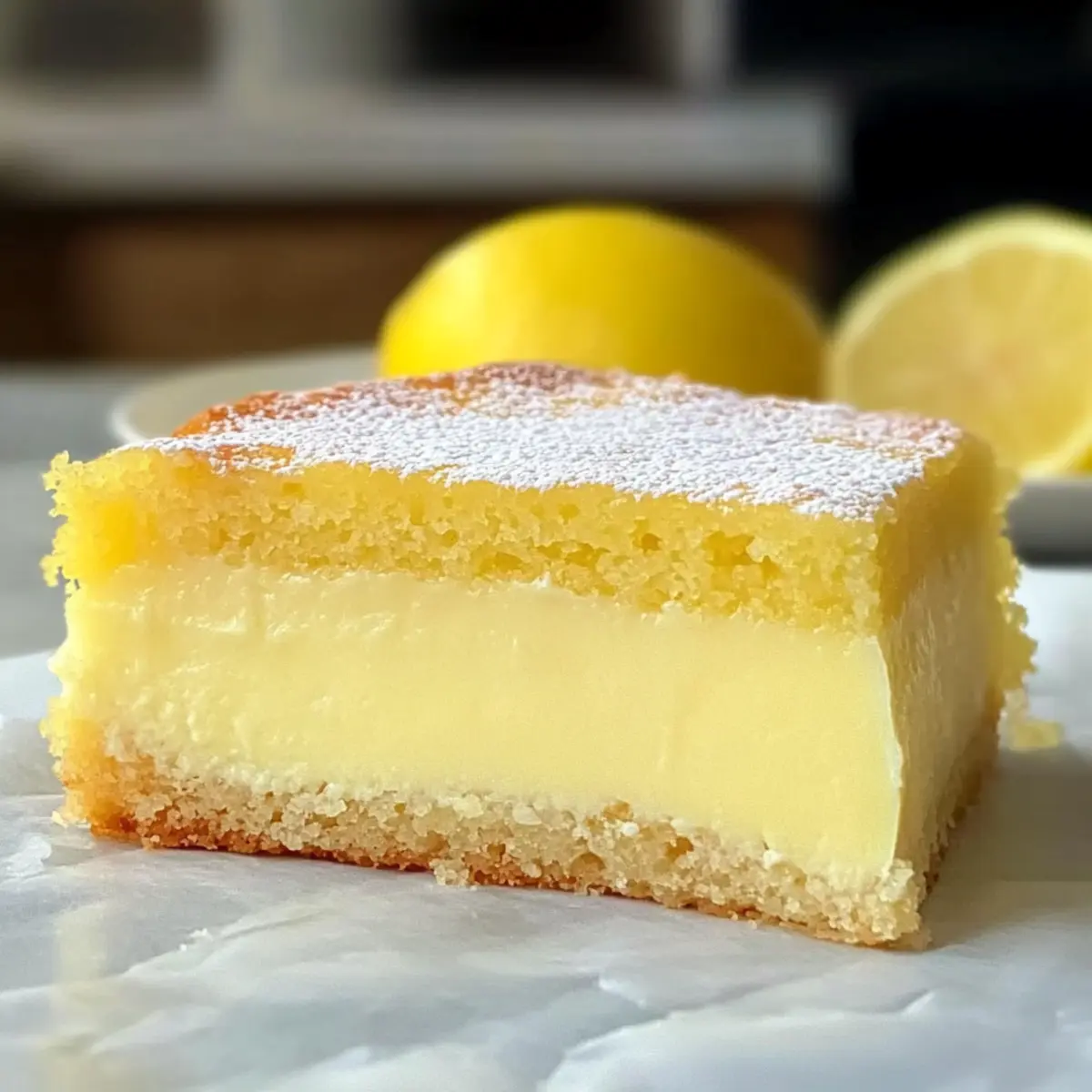 Zitronenpuddingkuchen – Erfrischendes Dessert für den Sommer