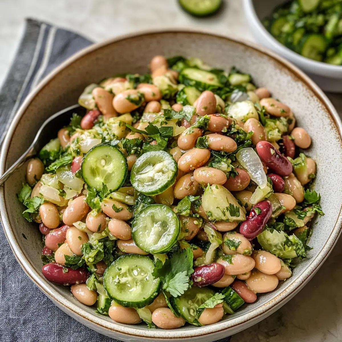 Marinierter Koriander-Limetten-Bohnen-Salat für den Genuss
