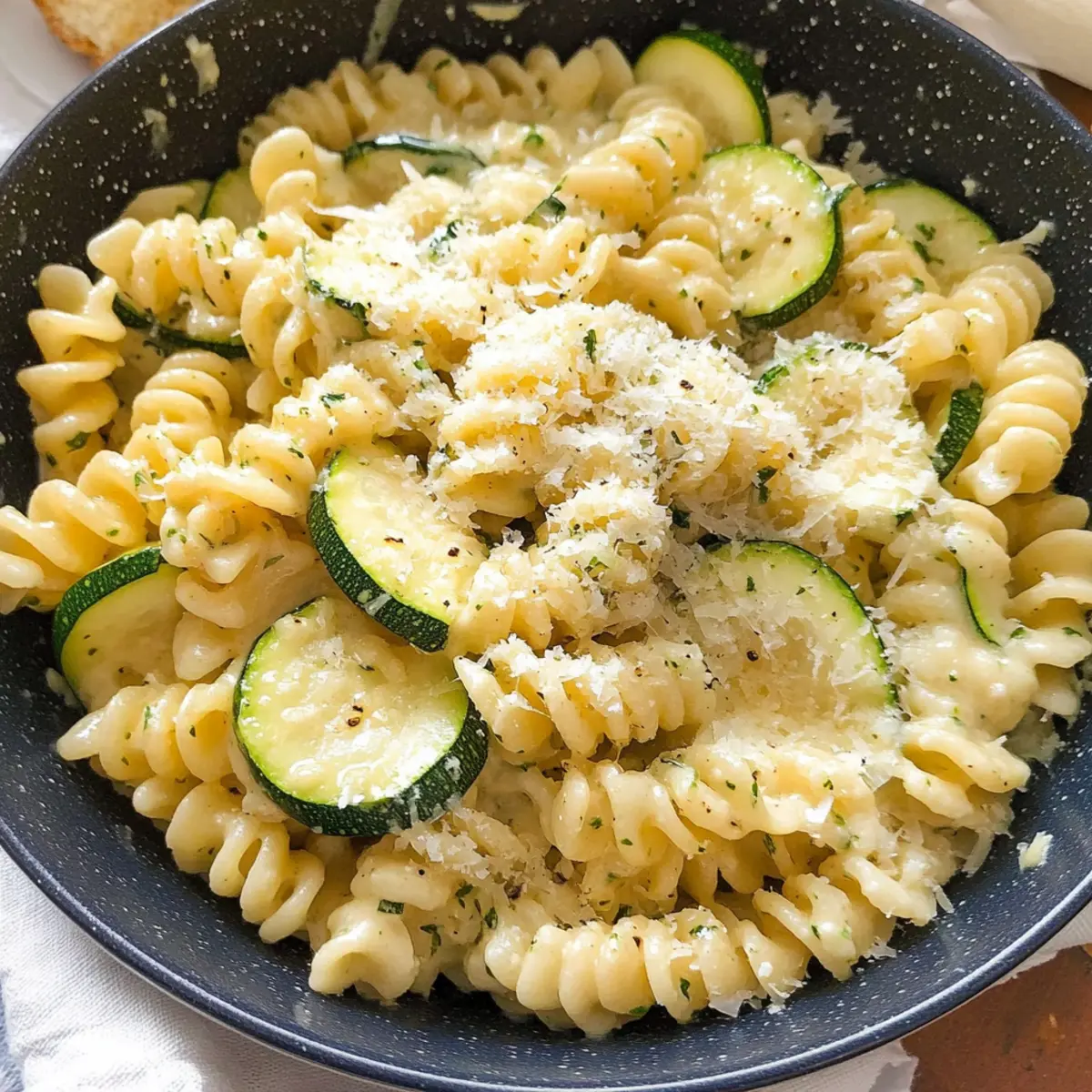 Pasta mit Zucchini in 15 Minuten zubereiten