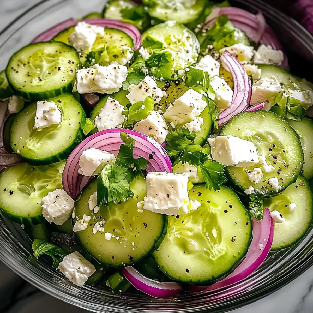 Peruanischer Gurkensalat mit spritzigem Limetten-Dressing