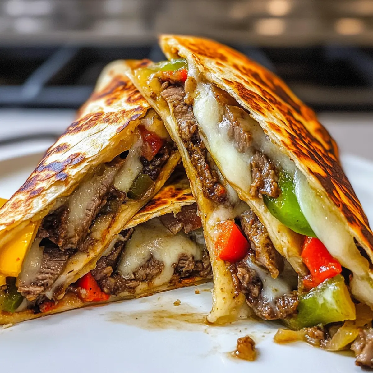Philly Cheesesteak Quesadilla für ein schnelles Essen