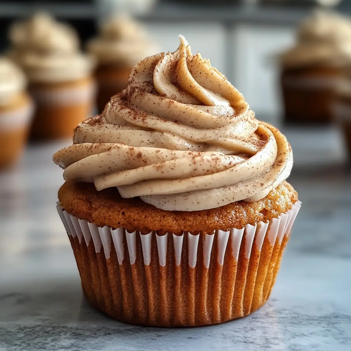 Kürbis Chai Cupcakes mit braunem Zucker Frosting