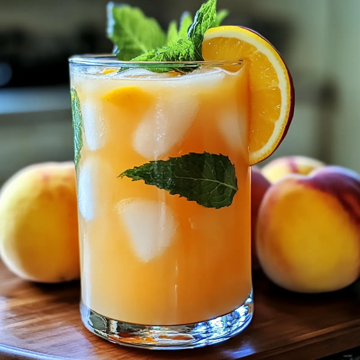 Erfrischende Pfirsichlimonade für heiße Sommertage