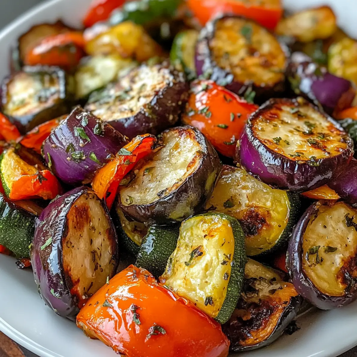 Geröstetes mediterranes griechisches Gemüse genießen