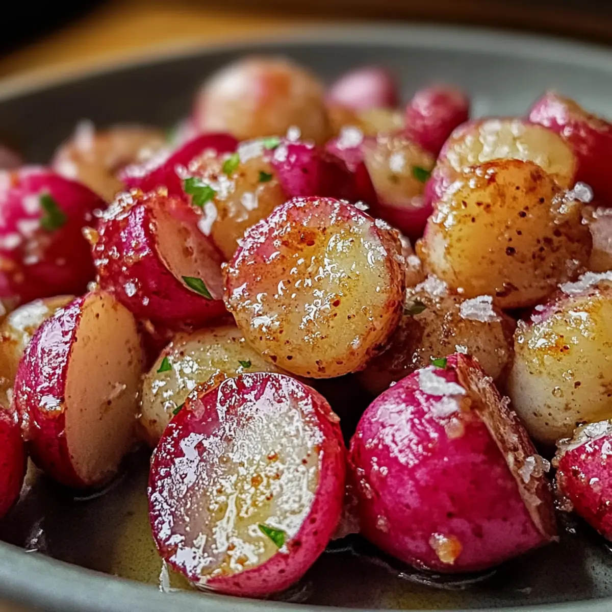 Geröstete Radieschen mit Butter und Meersalz leicht gemacht