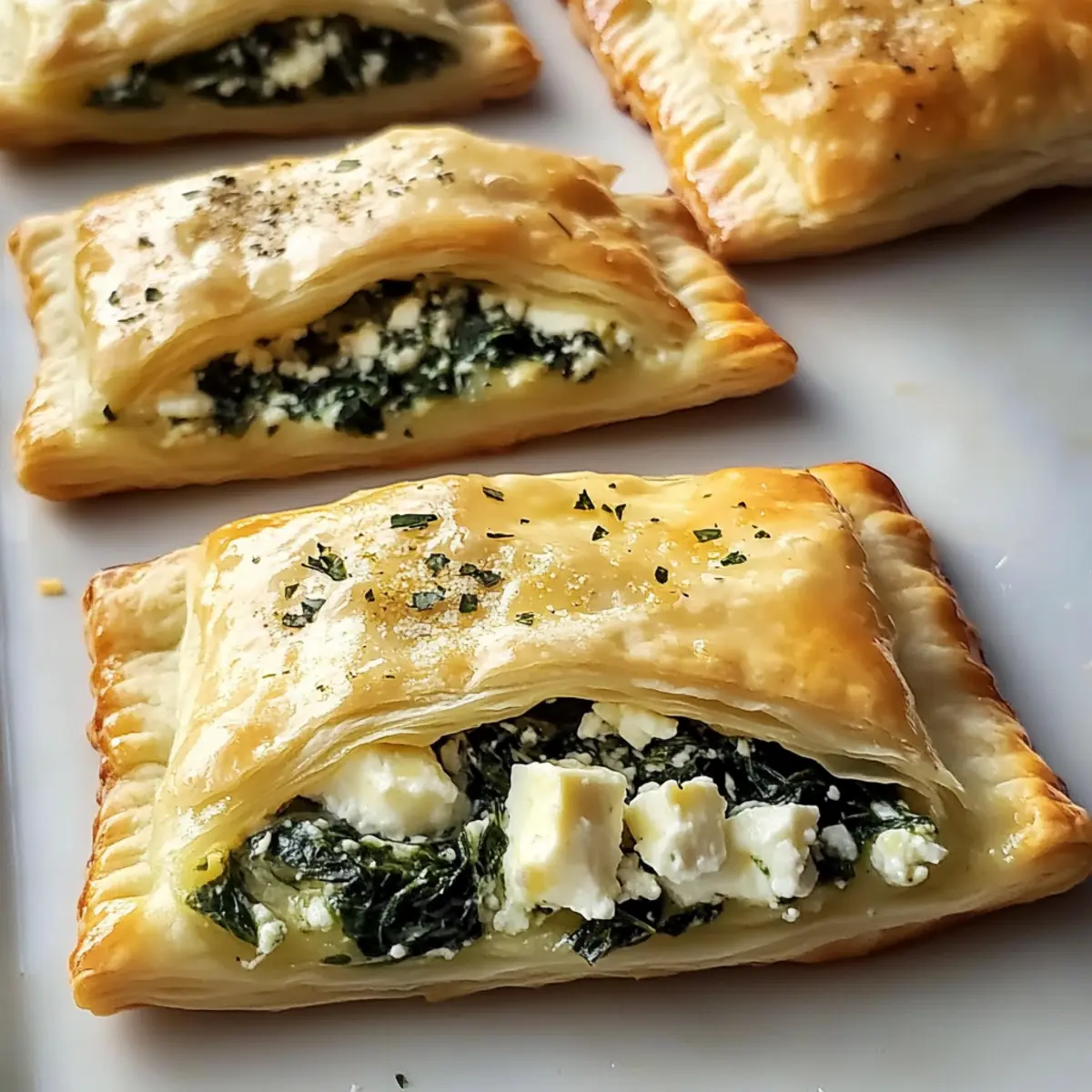 Spinat Feta Blätterteig zum Verlieben