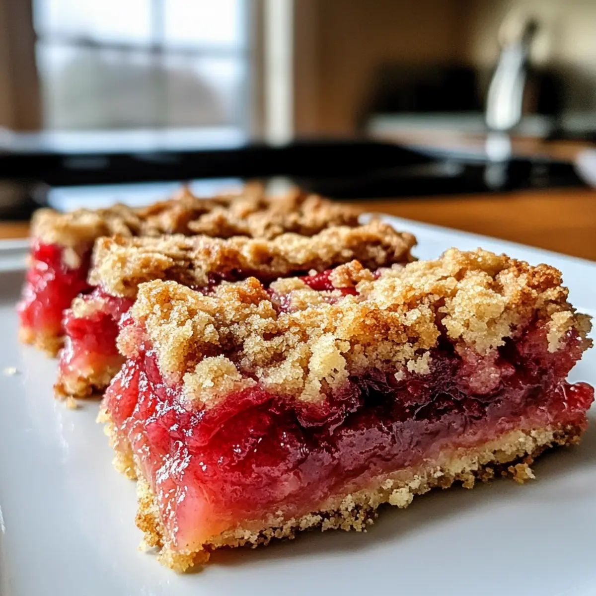 Erdbeere Rhabarber Krümelriegel für den perfekten Genuss