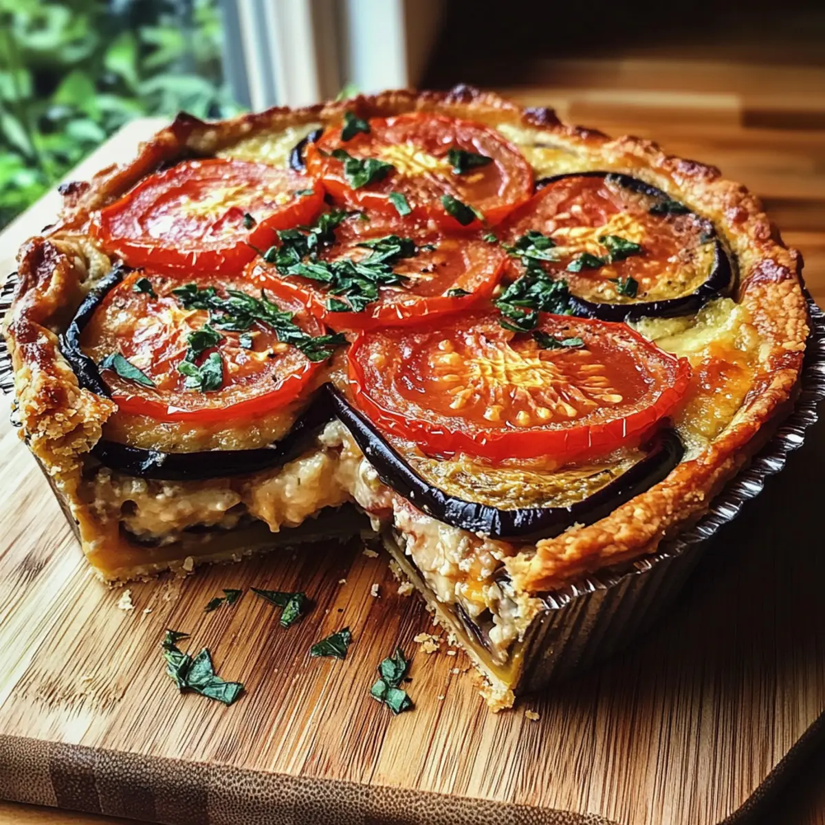Sommer Tomaten und Auberginen Kuchen Rezept