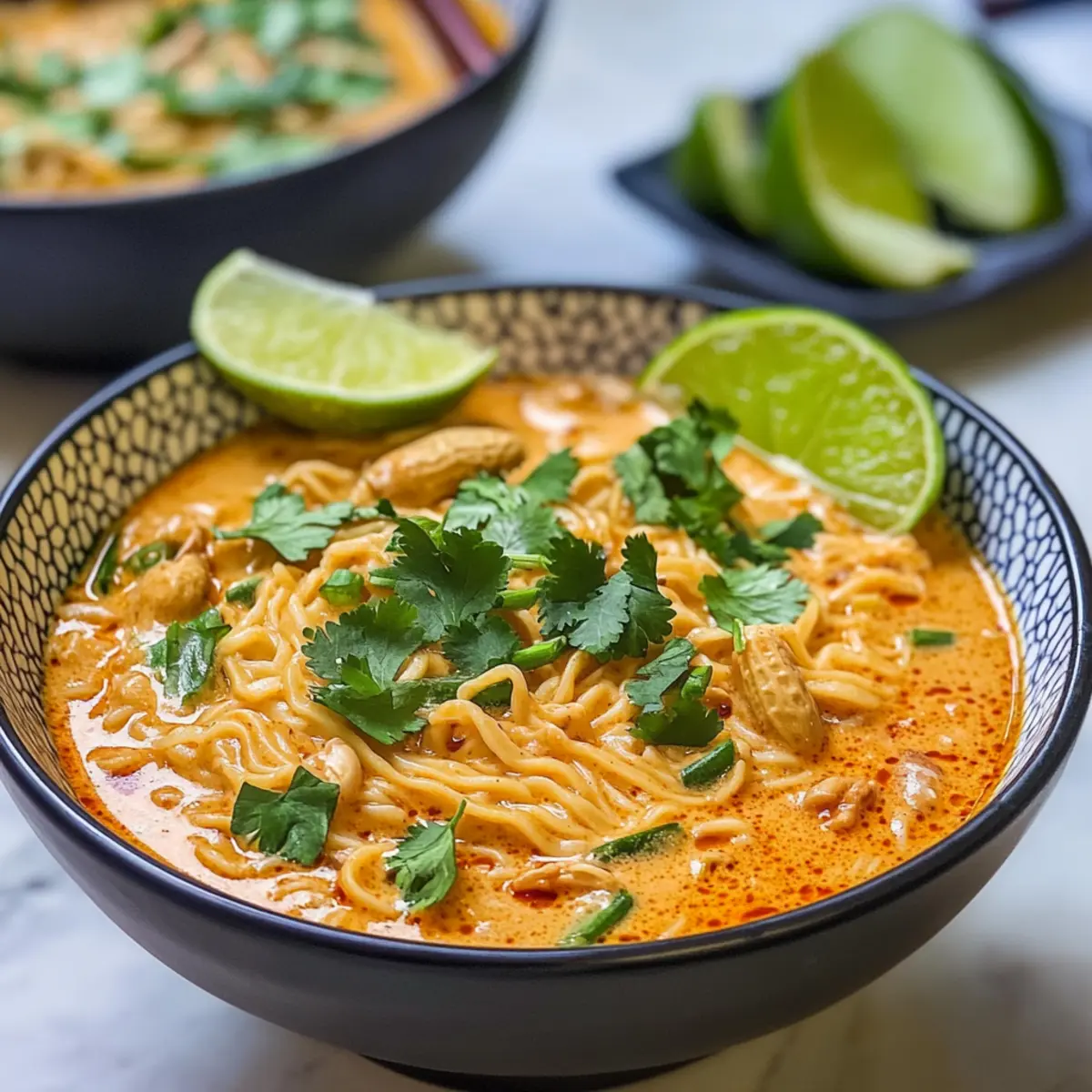 Thai Erdnussbutter Ramen in 40 Minuten zubereiten
