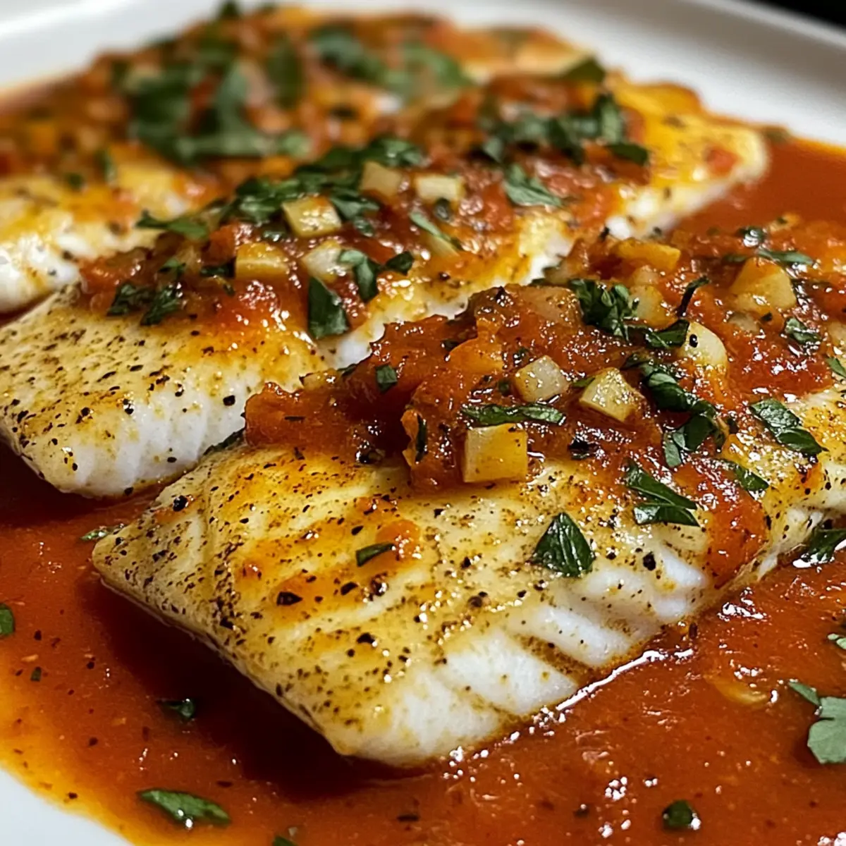 Tilapia in gerösteter Paprikasauce schnell zubereitet