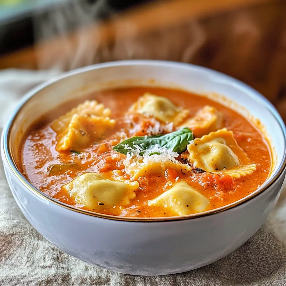 Toskanische Ravioli Suppe für gemütliche Abende