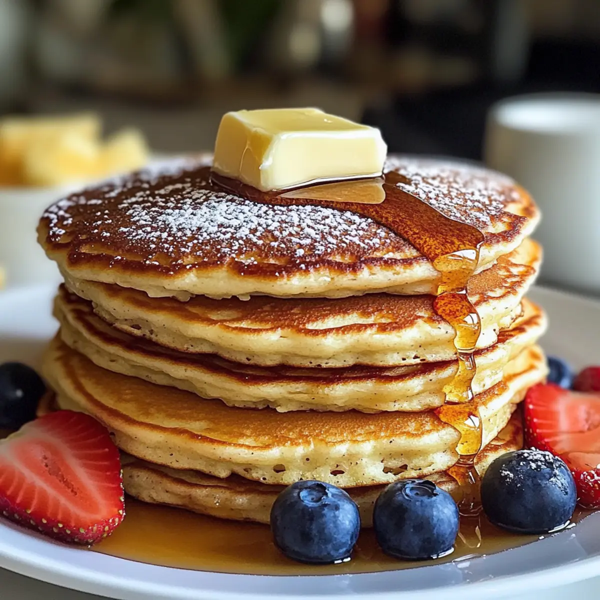 Leckere Vanille Zimt Buttermilch Pfannkuchen