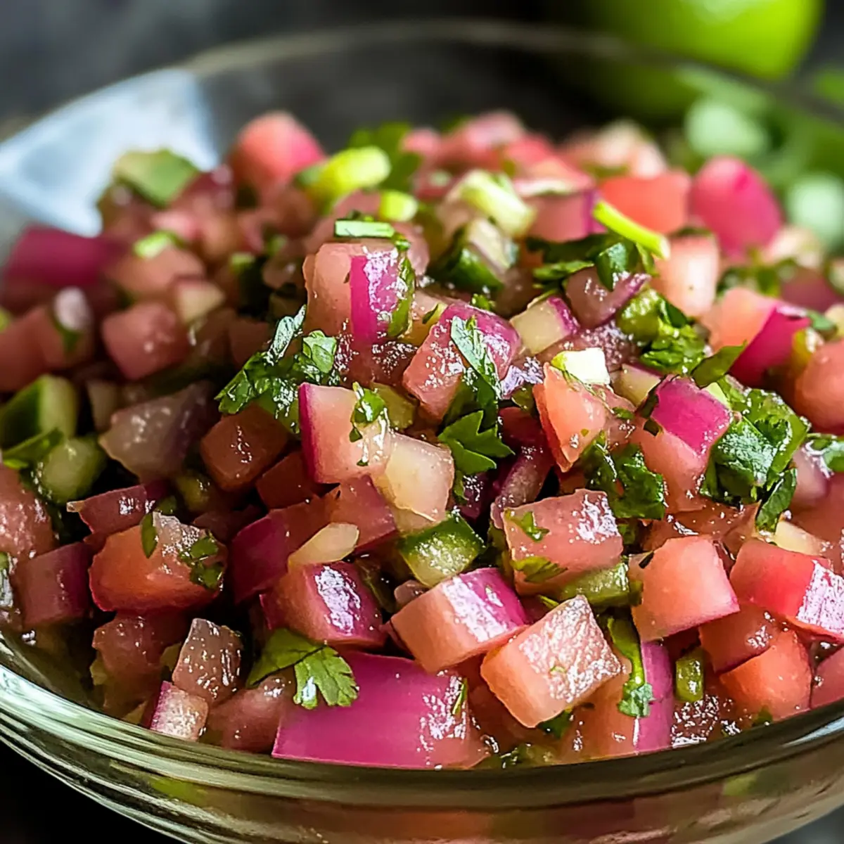 Veganer frischer Rhabarbersalsa für jeden Anlass