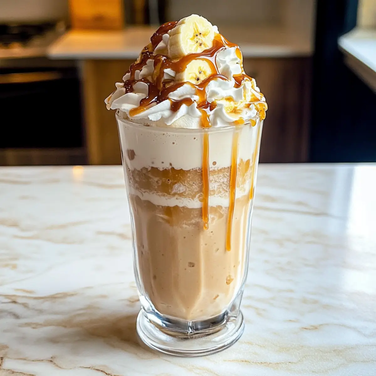 Bananen-Karamell-Frappé: Schnell und cremig genießen