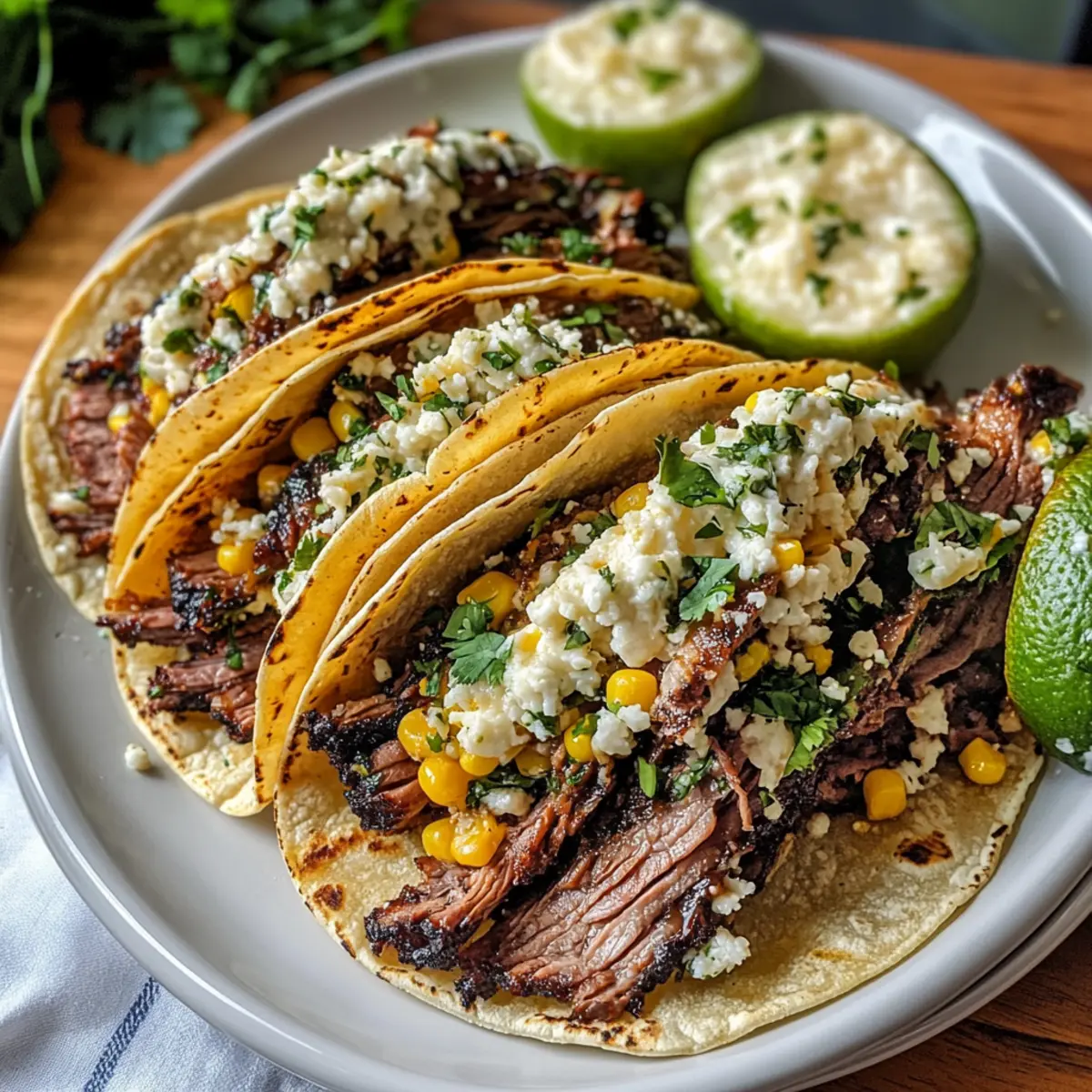 Bruststück Elote Tacos für ein Genussfeuerwerk