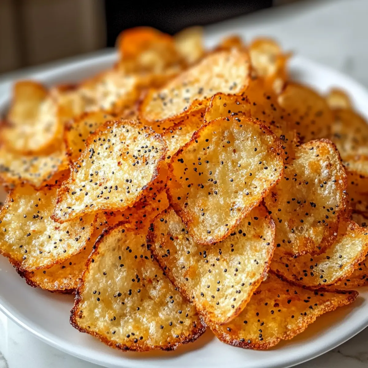Krosse Hüttenkäse Chips für gesunden Snackgenuss