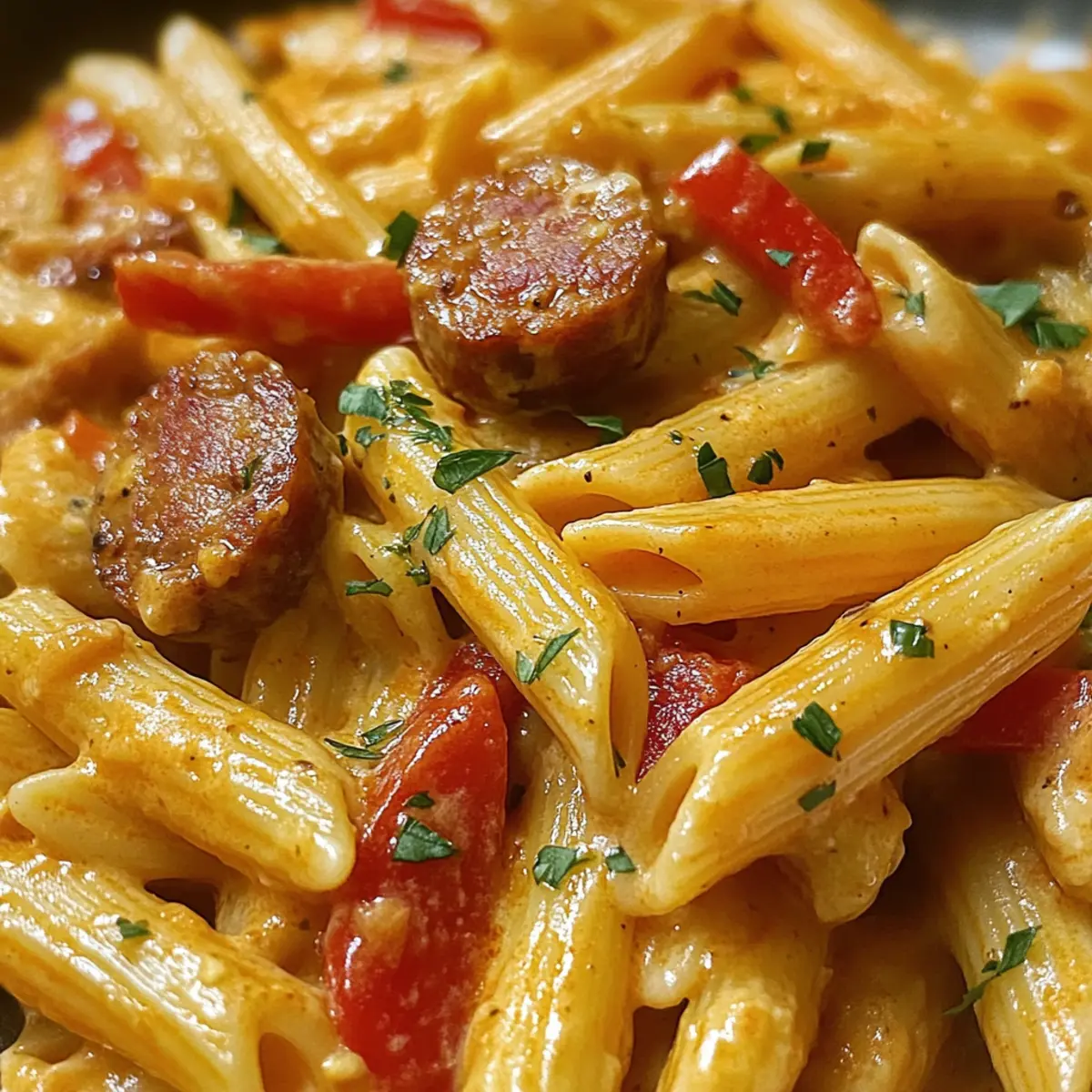 Cremige würzige Cajun-Wurst-Pasta für jeden Anlass