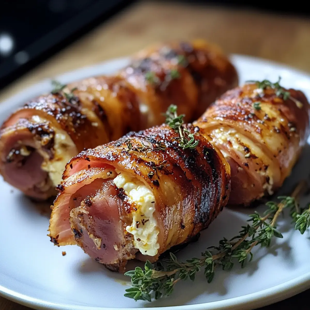 Gegrillte Feta-Schinkenröllchen für köstliche Snacks