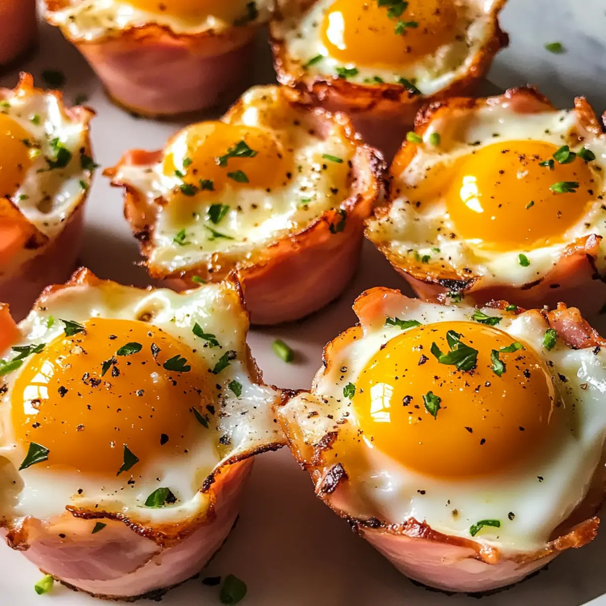 Schinken und Käse Eierbecher für dein Frühstück