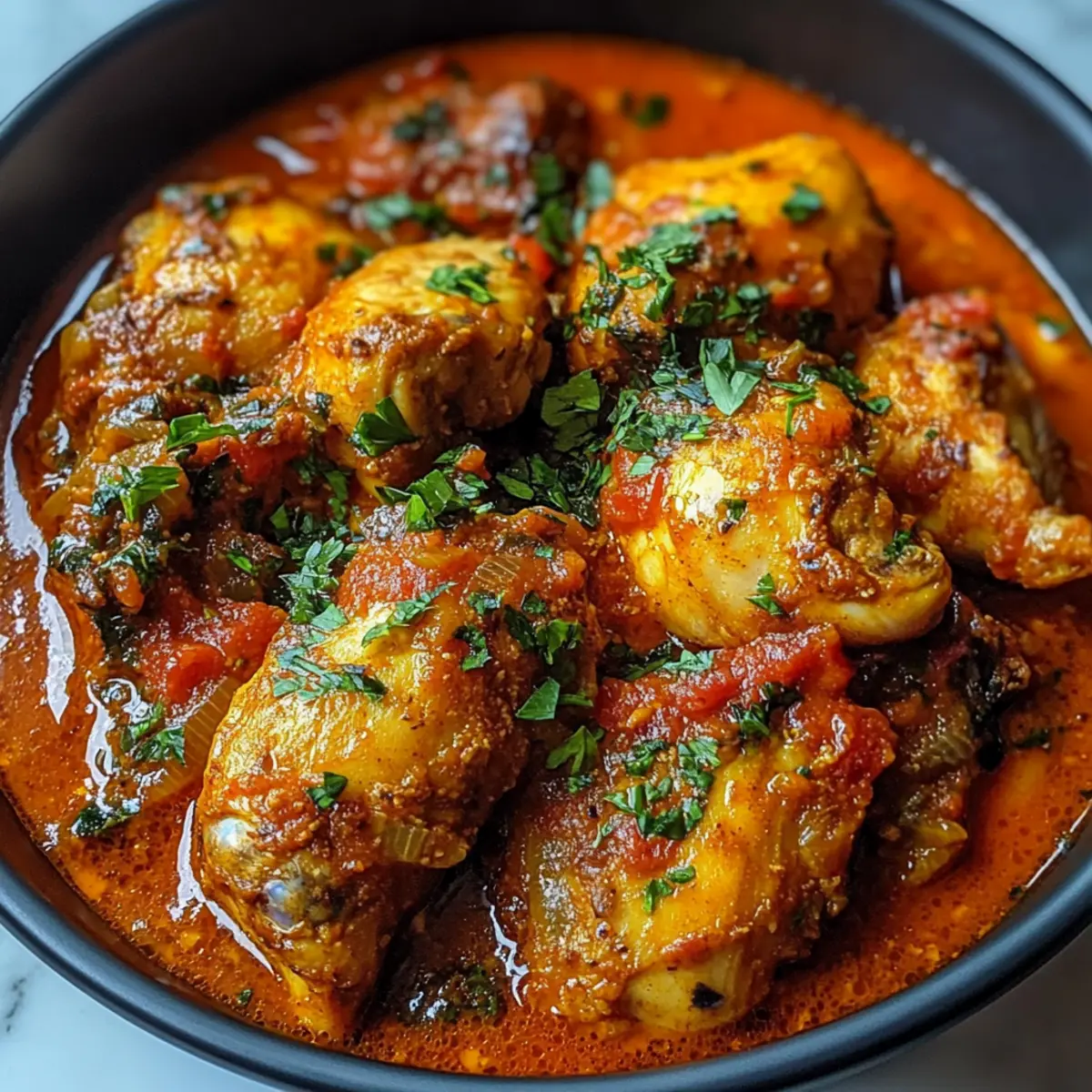 Nigerianisches Hähnchenragout: Herzhaftes Wohlfühlessen