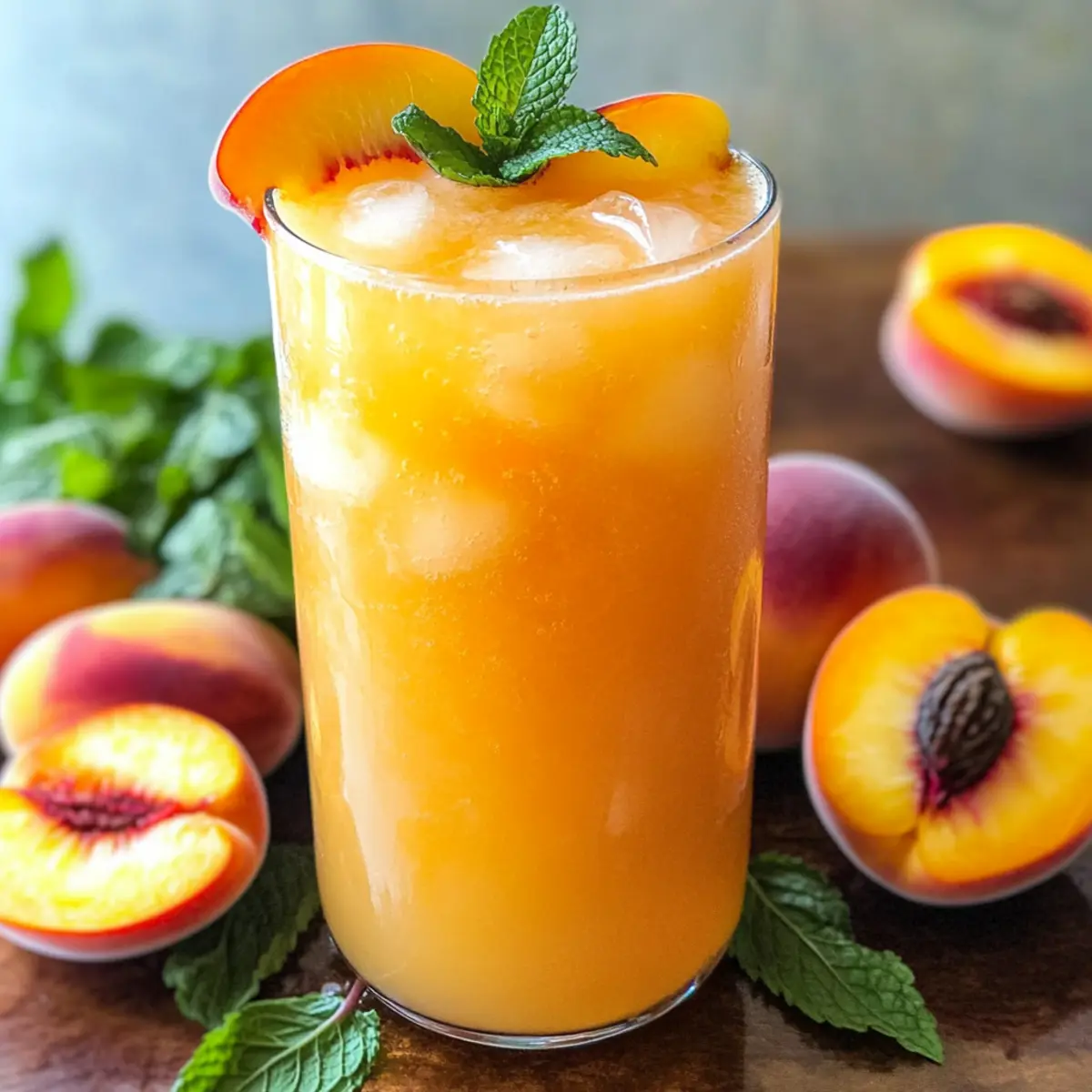 Erfrischende Pfirsich-Limonade für heiße Sommertage