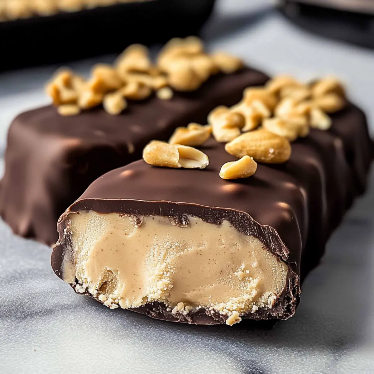 Erdnussbutter gefrorene Joghurt Riegel selber machen