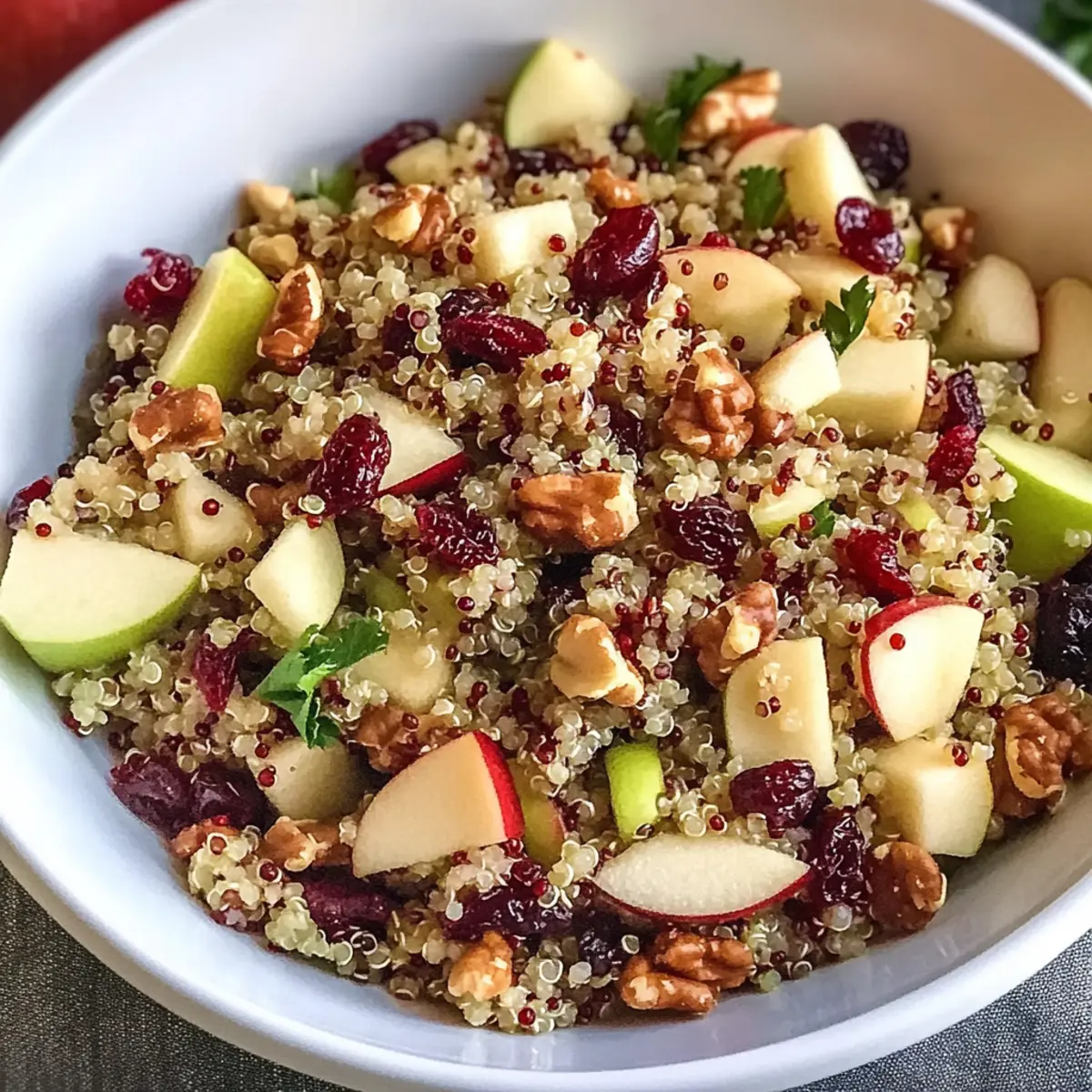 Quinoa Apfel Salat für frische Geschmacksexplosion