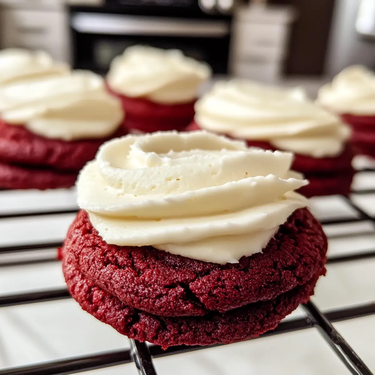 Rote Samtplätzchen mit Frischkäsefrosting ganz einfach