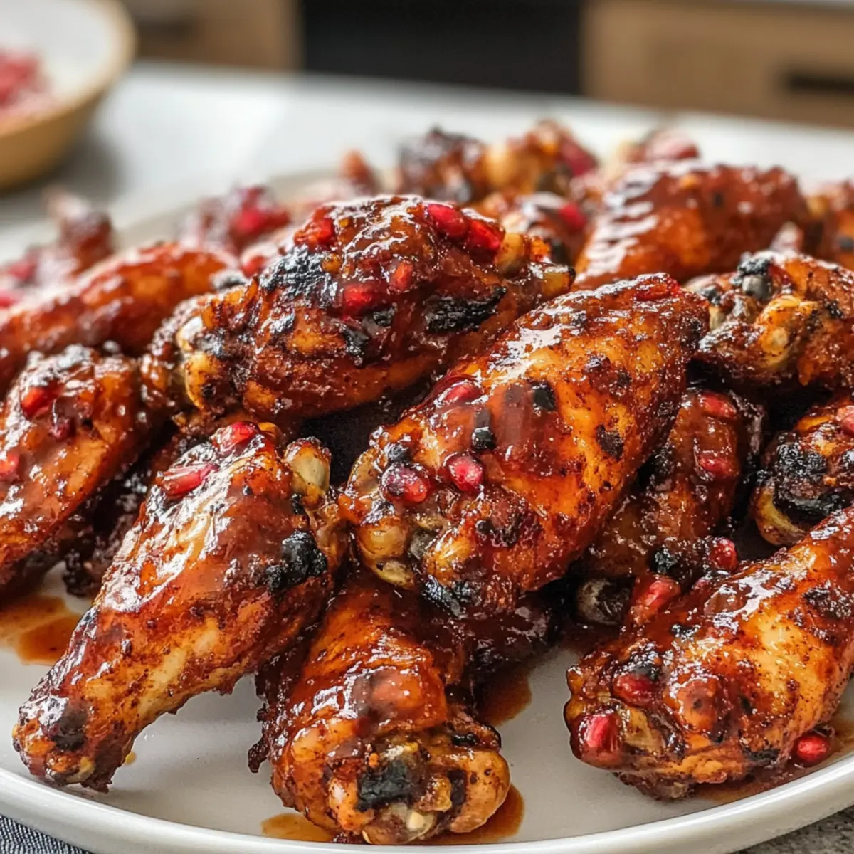 Rauchige Harissa- und Granatapfel-BBQ-Flügel für jeden Anlass
