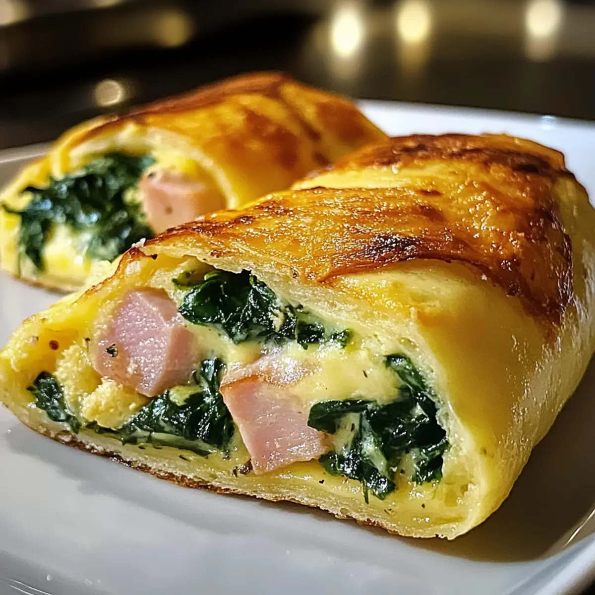 Spinat Schinken Frühstücksrollen für einen perfekten Start