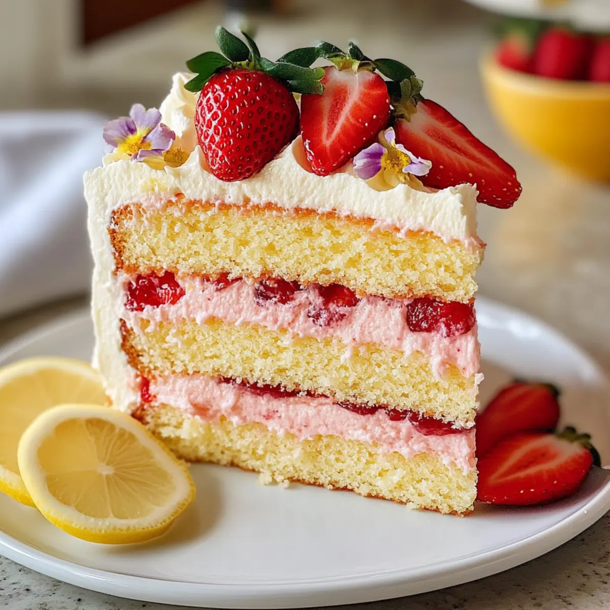 Erdbeer-Zitronen-Kuchen für den perfekten Sommergenuss
