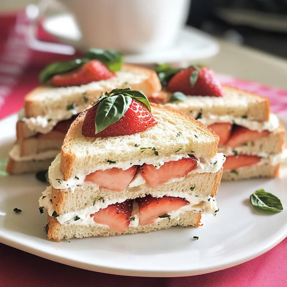 Erdbeer-Teesandwiches: Perfekte Kostbarkeit für Teestunden