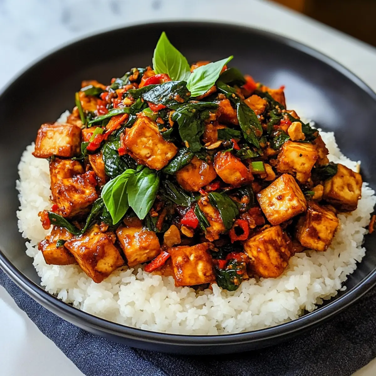 Thai-Basilikum-Tofu: Schnelles Wok-Rezept entdecken