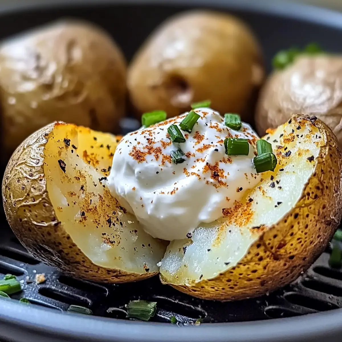 Luftfritteuse Gebackene Kartoffeln mit knuspriger Haut