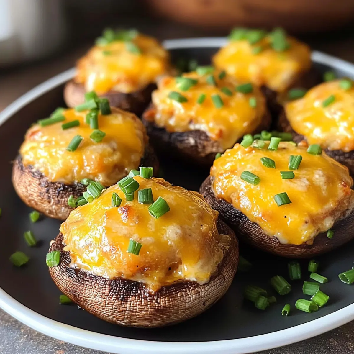 Luftfritteuse gefüllte Champignons schnell und einfach