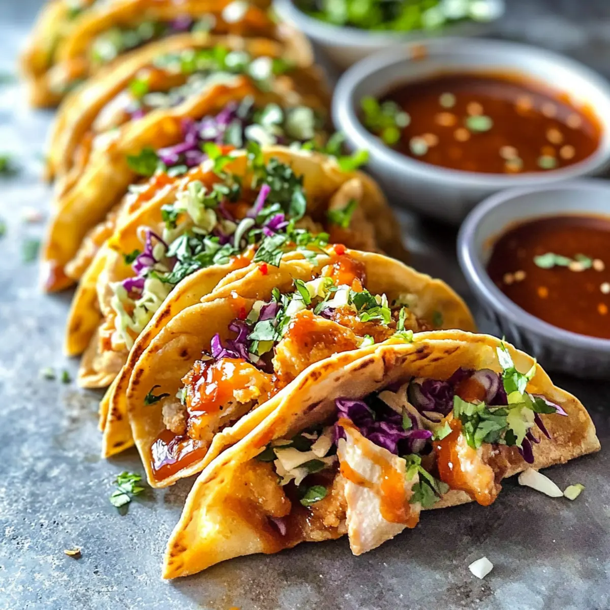 Krosse Applebee’s Hähnchen Wonton Tacos selber machen