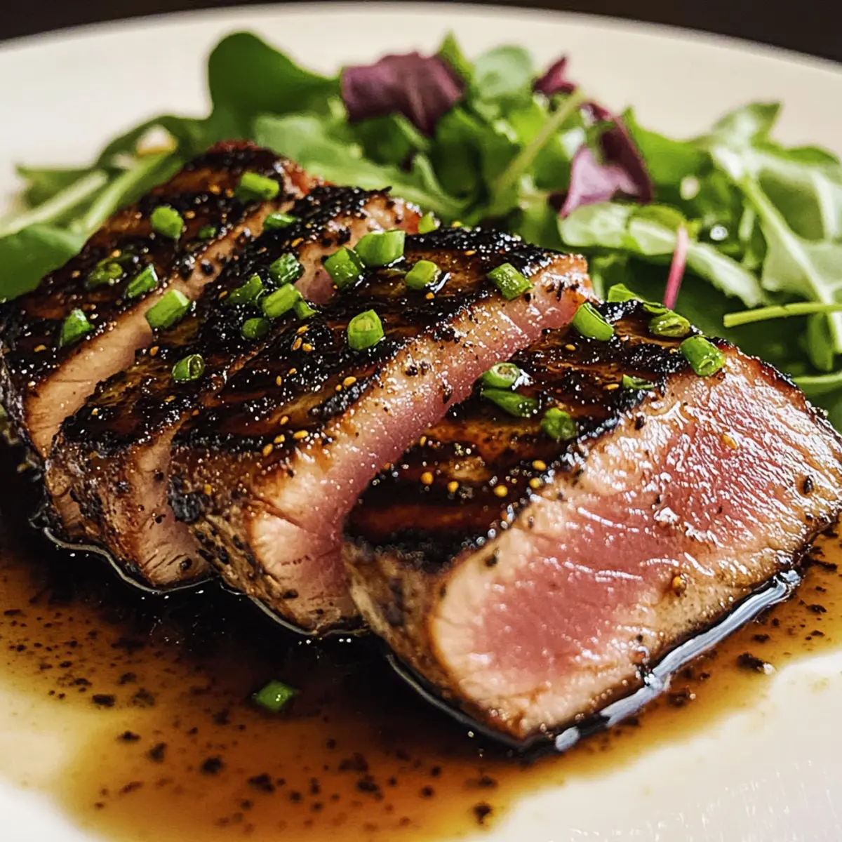 Schwarze Balsamico-Thunfischsteaks schnell zubereiten