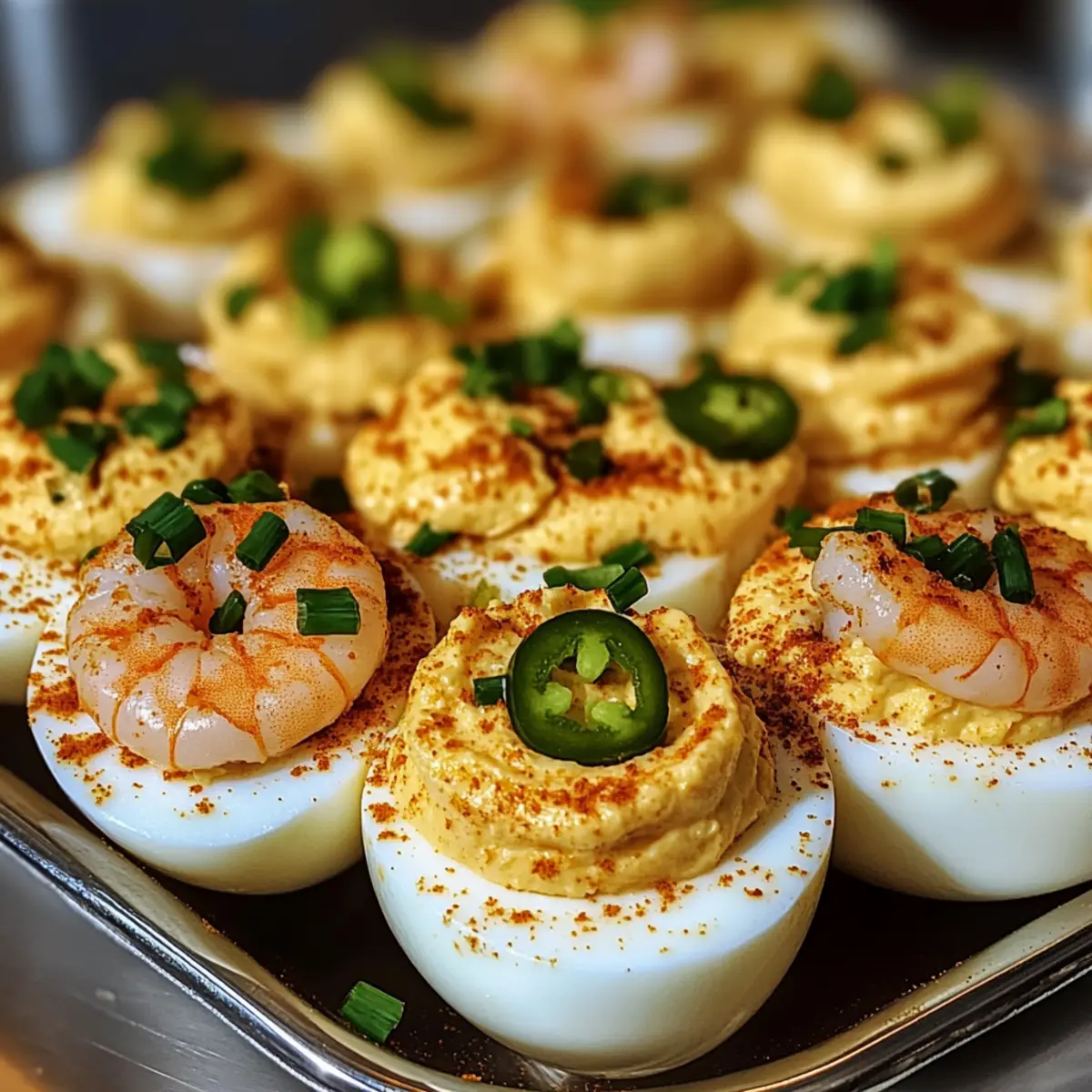 Cajun Garnelen Gefüllte Eier für deinen nächsten Snack